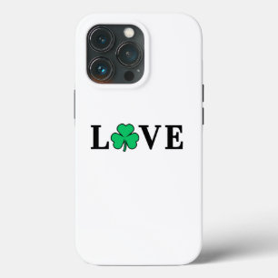 LOVE Clover Shamrock Irlanda Rua texto baseado em