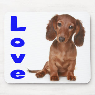 Love Dachshund Puppy Dog Computer Mousepad