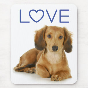Love Dachshund Puppy Dog Computer Mousepad