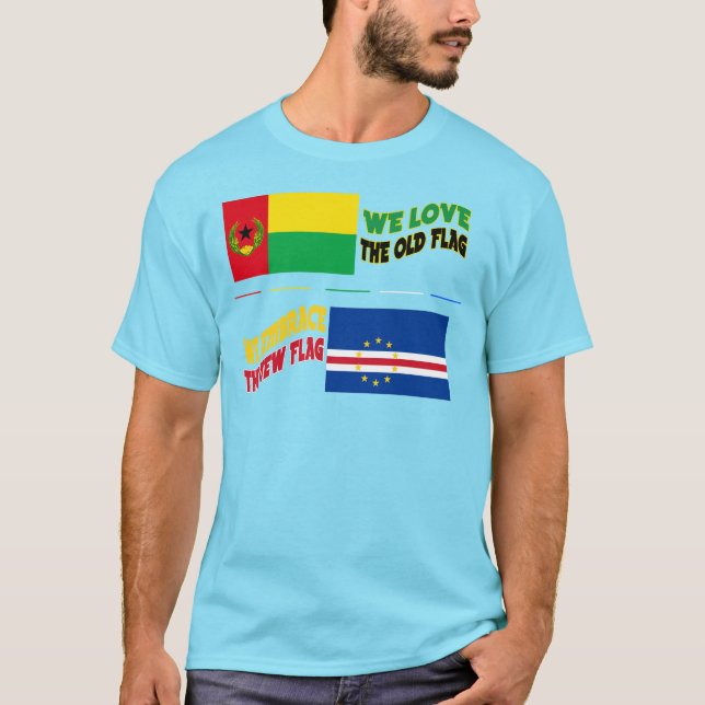 Love Embrace Cabo Verde Flags T-Shirt (Frente)