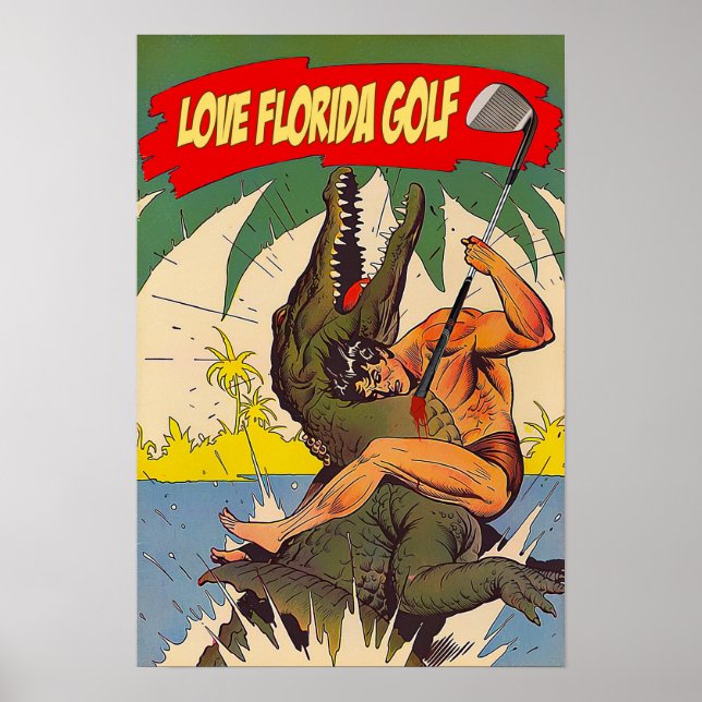 Love Florida Golf Poster (Frente)