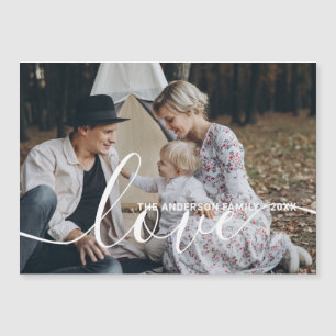 'Love' Foto personalizada da família com nome per
