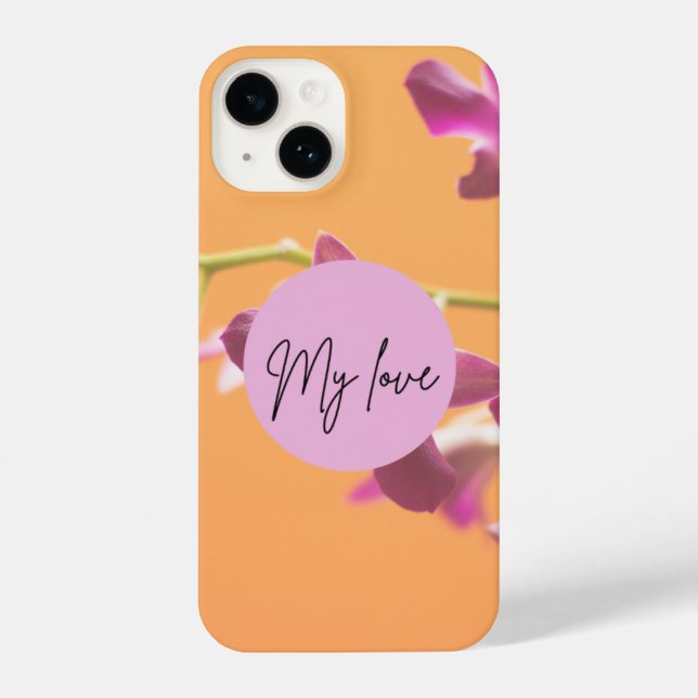 Love Golden Brown Mobile Cover – Elegant Minimal H (Verso)