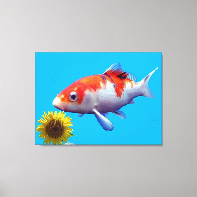 Love Goldfish Stretch Canvas Print (Frente)
