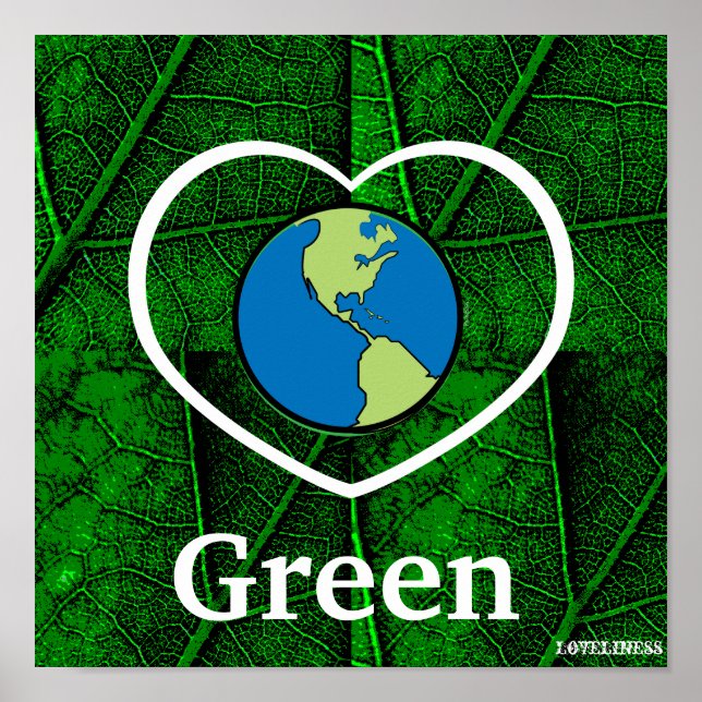 Love Green Poster — Personalizar (Frente)