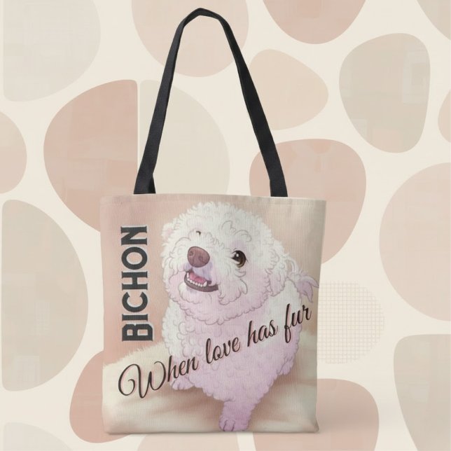 Love has Fur Bichon Tote (Criador carregado)
