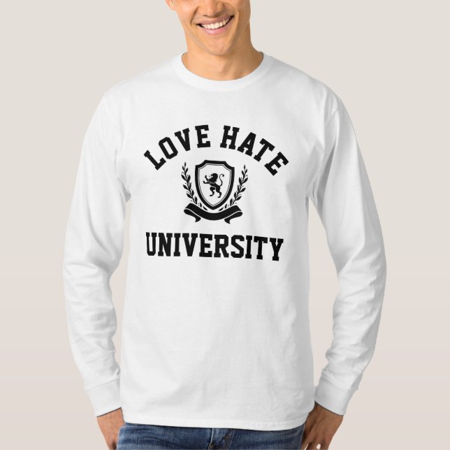 Love/Hate University Raglan T-Shirt (Frente)