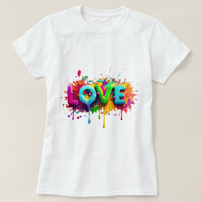 Love Heart Aesthetic Girl T-Shirt 💕 (Frente do Design)