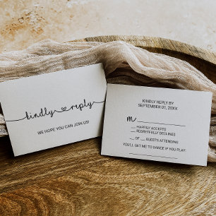 Love Hearts Song Request RSVP Card