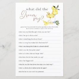 Love Limoncello Cocktail Game