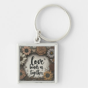 Love nos liga ao Premium Square Chaveiro