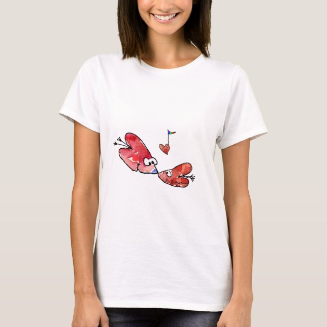 Love Note Hearts T-shirt (Frente)