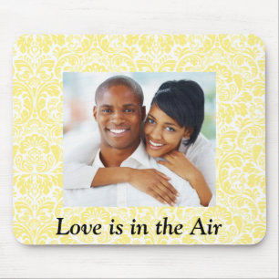 Love Personated Photo Yellow Damask Mousepad
