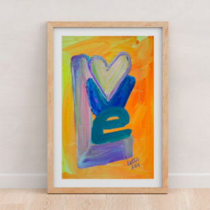 Love Primavera Stack Painting Poster Impressão