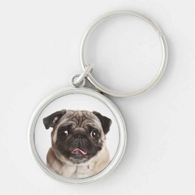 Love Pug Puppy Dog Chaveiro (Frente)