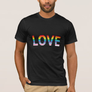 LOVE Rainbow LGBTQIA Flag, Pride Letter T-Shirt