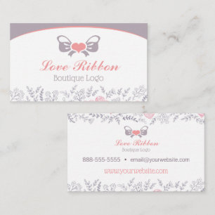 Love Ribbon Feminine Cartão de visita