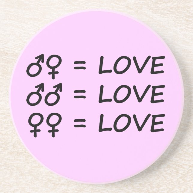 Love Sandstone Porta copos (Frente)