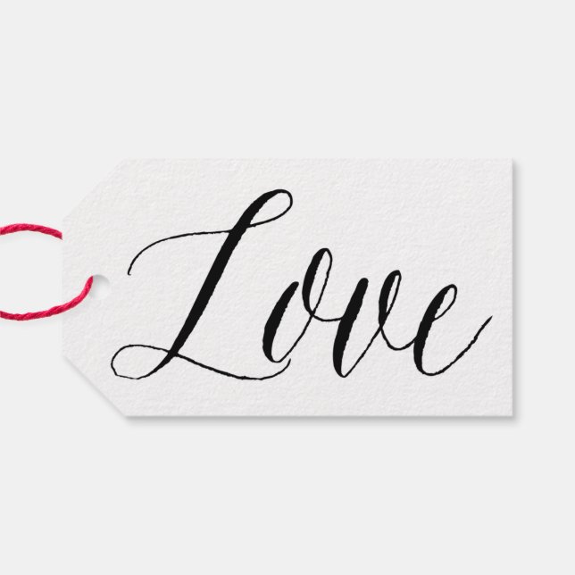 Love Script | Etiqueta de Presente para Caligrafia (Verso Horizontal)