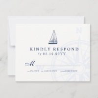 Love Sets Sailboat NMaritime Wedch RSVP