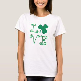 LOVE Shamrock Basic T-Shirt feminino