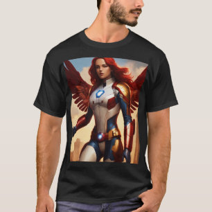 "Love Squeezed: Tattoo Style Red Apple T-Shirt Des