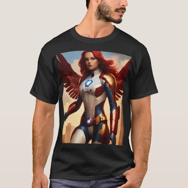 "Love Squeezed: Tattoo Style Red Apple T-Shirt Des (Frente)
