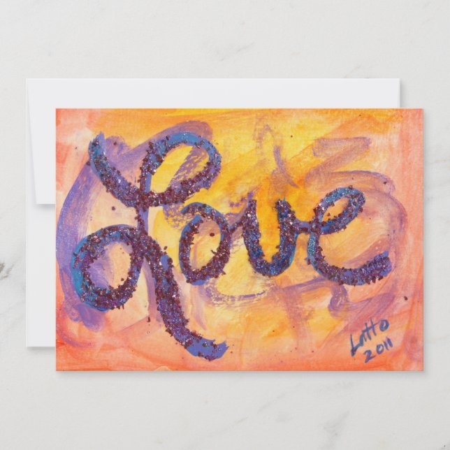 Love Sunset Ouro Glow Invites ou Anúncios (Frente)