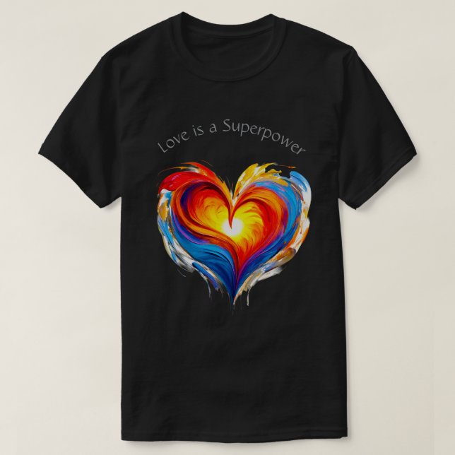 Love Superpower 04 T-Shirt (Frente do Design)