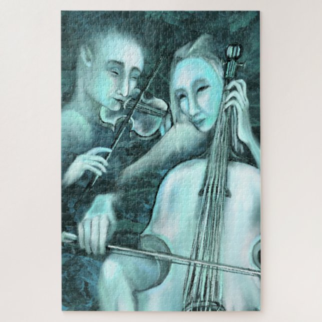 Love Symphony - Duet - Art Painting Quebra-cabeça (Vertical)