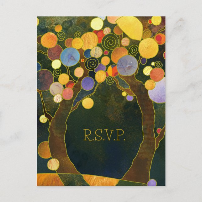 Love Tres Rustic Wedding Menu Choice RSVP (Frente)