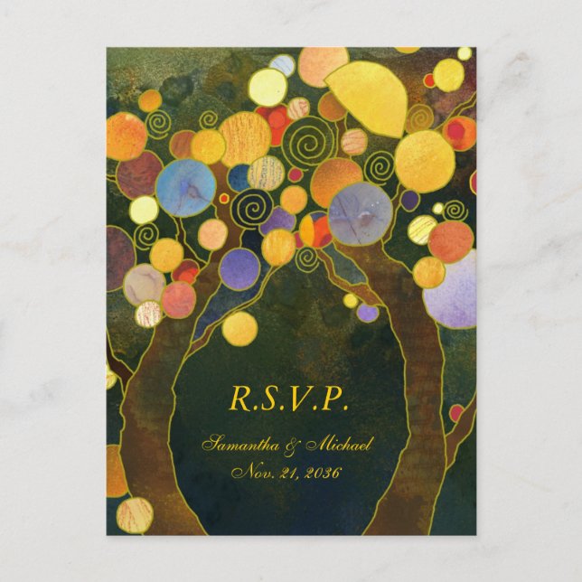 Love Tres Wedding Menu Choice RSVP (Frente)