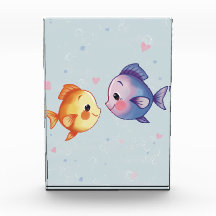 Love Under the Sea – Cute Watercolor Fish Couple
