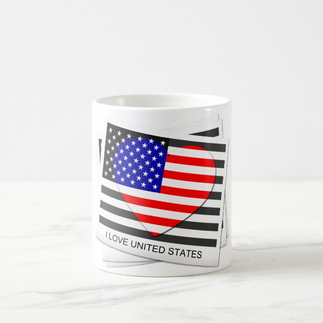 Love United States - Flag Canecas vintage (Centro)
