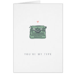 Love Vintage Typewrite | Cartão doce e simples