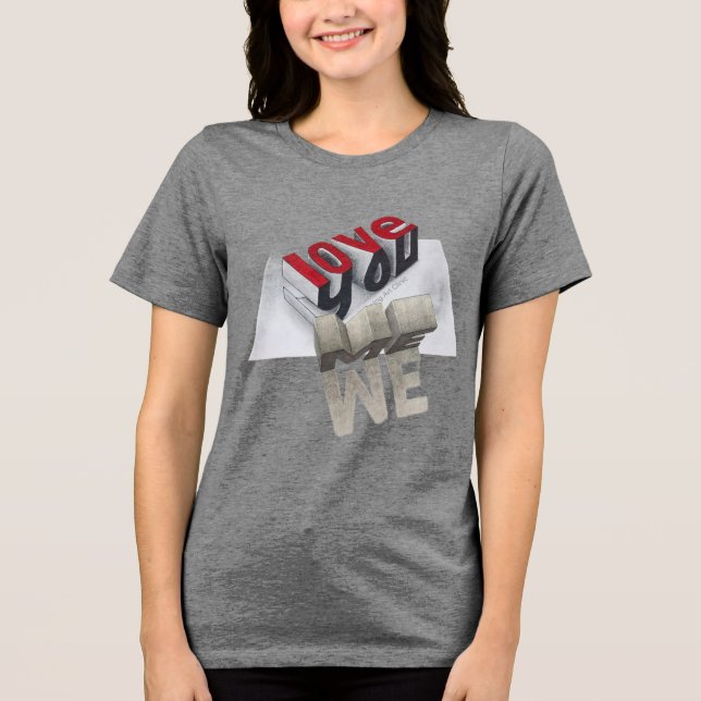LOVE YOU ME DESENHO DE CAMISETA  (Frente)