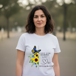 Love You Mummy Personalized Floral T-Shirt
