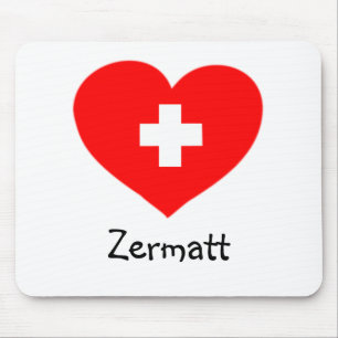 Love Zermatt - Suiço cardíaco mousepad