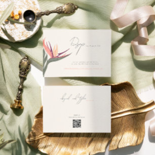 Lovebird na placa RSVP do Paraíso