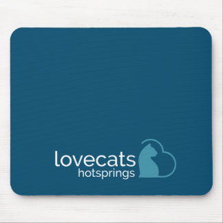 lovecats hotsprings blue mouse pad