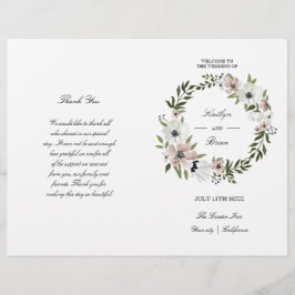 Lovely Floral - programa de casamento