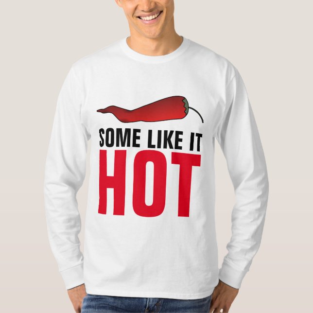 LOVER DE COMIDA, T-Shirts de pimenta quente (Frente)