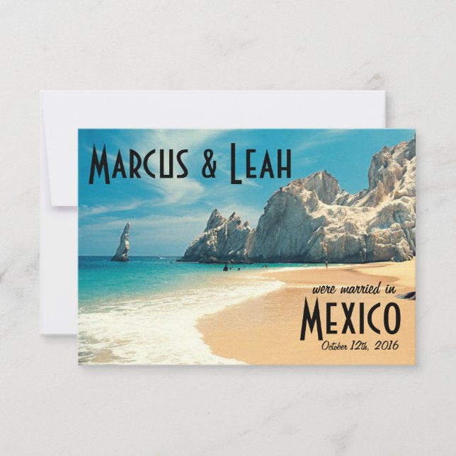 Lovers Beach, Cabo, México: Anúncio de casamento/C (Frente)