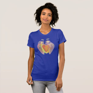 Loving Kind Guardian Angels Art T-Shirts de mulher