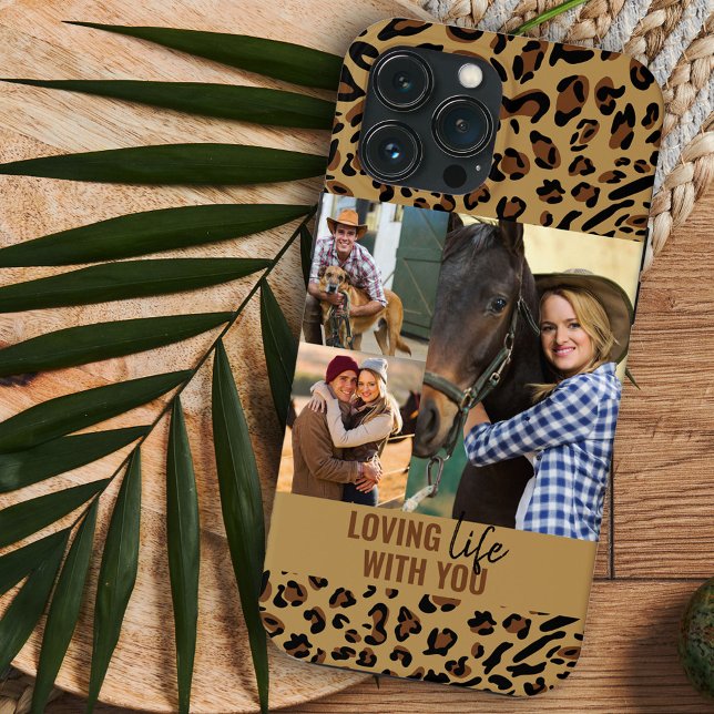 Loving Life with You Leopard Print 3 Photo Brown (Criador carregado)