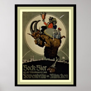 Lowenbrau Bock Beer Poster 12 x 16