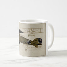 Lt de Albatros. Caneca de café de Von Hipple WWI