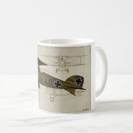Lt de Albatros. Caneca de café de Von Hipple WWI