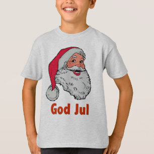 Lt sueco/norueguês T-shirt do papai noel
