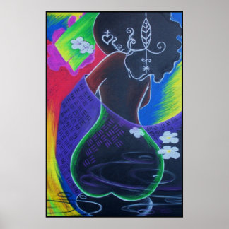 Lua Africana - Impressão Azulejo de Miami